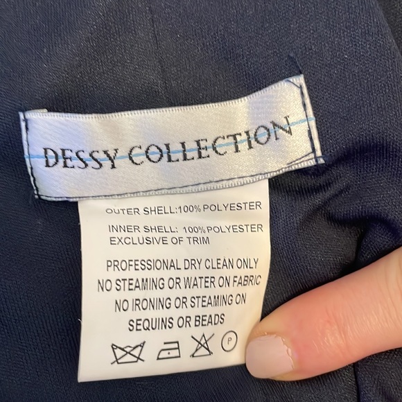 Navy Strapless Chiffon Bridesmaid/ Prom Dress - Picture 3 of 3